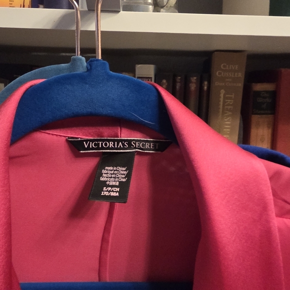 Pink Satin Shorts Size Medium Victoria Secret Plus Blazer Size S Fits M - Picture 9 of 10